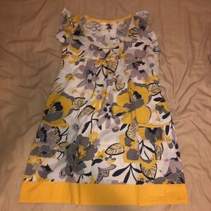 Yellow patterned dress